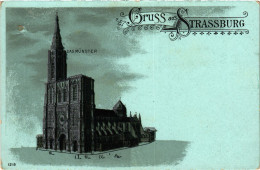 CPA Gruss Aus Strasbourg Cathedral LITHO (1390317) - Strasbourg