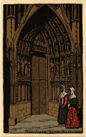 CPA Strasbourg Cathedral Portal LITHO (1390404) - Straatsburg