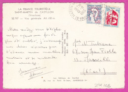 294108 / France - Saint-Marton De Castillon (Vaucluse) PC 1965 USED 0.20+0.05 Fr. Marianne De Cocteau Blason De Auch - Storia Postale