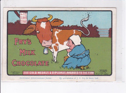 PUBLICITE : Fry's Milk Chocolate (vache - Chocolat)- Très Bon état - Publicidad