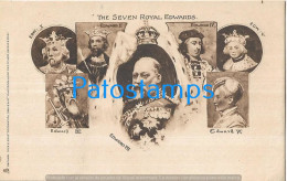 228910 ROYALTY THE SEVEN ROYAL EDWARDS UK POSTAL POSTCARD - Königshäuser