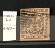 Italie Timbres  Modène N°2A Oblitéré - Modena