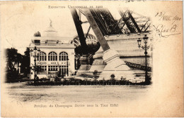 CPA EXPO 1900 Paris Pavillon Du Champagne Doyen Tour Eiffel (1390822) - Ausstellungen