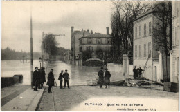 CPA Puteaux Quai Et Rue De Paris Inondations (1391192) - Puteaux