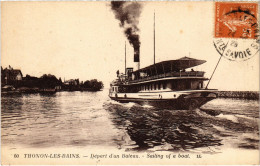 CPA Thonon-les-Bains Départ D'un Bateau (1390766) - Thonon-les-Bains