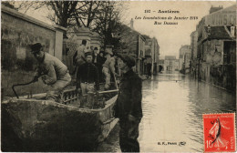 CPA Asnieres Rue Dussau Inondations (1390780) - Asnieres Sur Seine