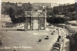 Roma Arco Di Constantino Piazzale Con Auto - Coliseo