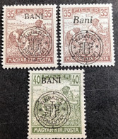 Magyar Kir Posta / Surcharge Regatul Romaniei (3 Timbres Neufs) - Unused Stamps