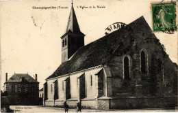 CPA Champignelles Église Et Mairie (1391137) - Other & Unclassified