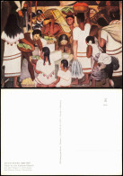 Künstlerkarte Gemälde Kunstwerk DIEGO RIVERA Tribut Für Die Eroberer 1975 - Paintings