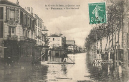 Puteaux * Le Quai National * La Crue De La Seine Le 30 Janvier 1910 * Inondation Catastrophe - Puteaux