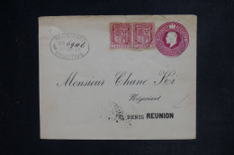 MAURICE - Entier Postal + Compléments En Recommandé Pour St Denis De La Réunion En 1913   - L 152511 - Mauricio (...-1967)