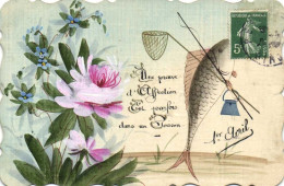 1er Avril Illustrateur Poisson épuoserre Fleurs Une Preuve D' Affection Est Parfois Dans Un Poisson RV - 1° Aprile (pesce Di Aprile)
