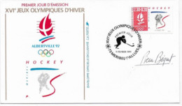 Enveloppe Premier Jour- XVIe Jeux Olympiques D'hiver ALBERVILLE 92 -Hockey 9 Févr1991 Méribel Les Allues (73) N° YT 2677 - 1990-1999