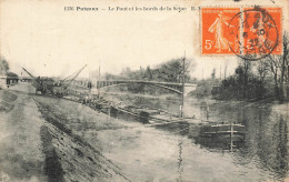 Puteaux * Le Pont Et Les Bords De La Seine * Péniche Grue - Puteaux