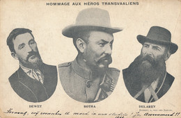 HOMMAGE AUX HEROS TRANSVAALIENS  - DEWET - BOTHA - DELAREY      1701249883    834245732    2 SCANS - South Africa