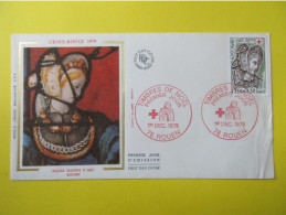 Marcophilie - Enveloppe - Rouen - Timbres De Noël Croix-Rouge - 1° Jour 1979 - 1970-1979