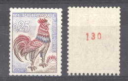 France  :  Yv  1331b  **  Numéro Rouge, Cote: 80 € - 1962-1965 Haan Van Decaris