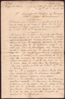 Lettre Manuscrite " 1er Régiment D'artillerie De Campagne " Bourges 1914 - Documentos
