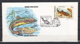 Enveloppe 1993 - POISSONS - LOSTRITA - Cachet Illustre - Poissons