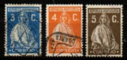 PORTUGAL   -     1926.   Y&T N° 415 à 417 Oblitérés.   Cérès. - Usati