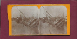 130524 - PHOTO STEREO PAPIER - MARINE BATEAU Le Chili échoué - Catastrophe Maritime Port - Stereo-Photographie