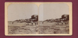 130524 - PHOTO STEREO PAPIER - ARCACHON La Plage - Villa Canot - Stereo-Photographie