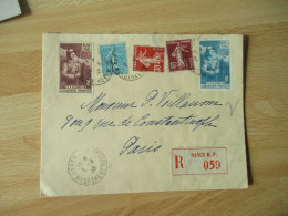 TIMBRE A LA GLOIRE INFANTERIE LES DEUX VALEUR SUR RECOMMANDE LETTRE - Covers & Documents