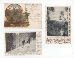 1903- 1904 Südschwarzwald  Feldberg Drei Postkarten Mit Div. Ansichten:  Feldsee Mit Seebuck, Skiläufer Seesträssle Etc - Feldberg