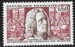 TIMBRE N° 1487  - TRICENTENAIRE DE L'ACADEMIE DES SCIENCES - OBLITERE - 1966 - Usati