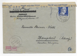 Zensurbrief Von Metz Nach Hauptwil - Storia Postale