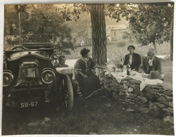 Photo Ancienne - Snapshot - Voiture Automobile RENAULT ? - Tacot - Mode Elégance - Pique Nique - Auto's