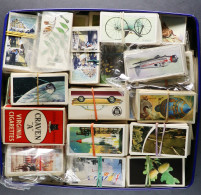 CIGARETTE AND TEA CARD HOARD. Many 1000s Of Cards In Boxes, Tins And Tubs. Mainly Loose But Some Modern Books. As Receiv - Altri & Non Classificati