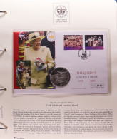 COIN COVERS 5 Volumes Of The Mercury 2002 Golden Jubilee 'Coin First Day Cover' Series From A Range Of Commonwealth Coun - Autres & Non Classés