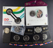 COINS HOARD GREAT BRITAIN 19th Century To 2010's Coins In Box, Includes 2009 50p Kew Gardens In Presentation Pack, Vario - Other & Unclassified