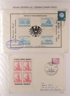 GERMAN ANTARCTIC Collection Of 1978 - 2001 Covers With Postcards, Labels Etc, Written Up In An Album. (approx 60 + Sundr - Other & Unclassified