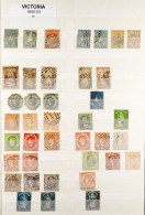 VICTORIA 1850 - 1911 COLLECTION Of Around 400 Chiefly Used Stamps On Protective Pages. - Other & Unclassified