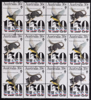 1984 30c Bird And Possum Anniversary Of Victoria Pair (SG 959a) Block Of 12 Stamps Unissued With Printers Control Perfor - Otros & Sin Clasificación