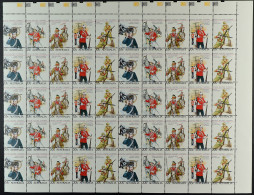 1985 Australian Military Uniforms Horizontal Strips Of Five (SG 964a) MISPERFORATED PANE 50 (10 Strips) Displaying A Dra - Otros & Sin Clasificación