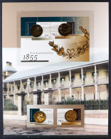2005 First Australian Coin Set + Miniature Sheet, The Miniature Sheet With Printers Control Perforation Device, In Austr - Otros & Sin Clasificación