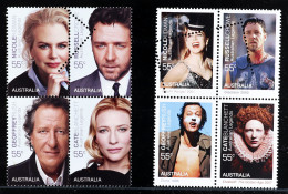 2009 Australian Legends Both Blocks 4 Each With Printers Control Perforation Device, In Australia Post Presentation Pack - Sonstige & Ohne Zuordnung