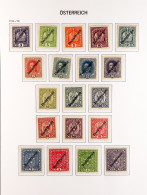 1918 - 1930 COMPLETE COLLECTION Of Over 400 Mint Postal, Air Post & Postage Due Stamps On Hingeless Davo Austria Album P - Altri & Non Classificati
