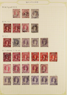 1861 - 1882 COLLECTION Of About 60 Used Stamps On Pages,  Incl. No Watermark 1861-62 Rough Perf. 14 To 16 4d (2) And 6d  - Autres & Non Classés