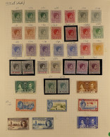 1937 - 1949 MINT COLLECTION Of 82 Stamps On Pages, Includes 1938-52 Set With Many Additional Shades & Papers To 1s (3, D - Other & Unclassified