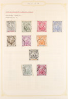 1879 - 1952 COLLECTION Of Fine Used Stamps On Album Pages, Note 1897 Set (no 10d), 1906 Set, 1920 Victory Set (no 1s), 1 - Barbados (...-1966)