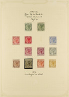 1882-86 Wmk Crown CA Set With All Additional Shades Of The ?d, 1d, 3d, And The 4d Grey And 4d Pale Brown (SG 89/103), Mi - Barbados (...-1966)
