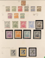1892 - 1950 COLLECTION Of Approx 140 Mint Stamps On Album Pages, Note 1892 Set To 10d; 1897-98 Jubilee Set; 1907 Nelson  - Barbados (...-1966)