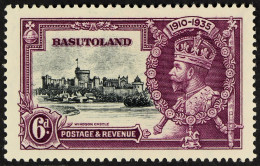 1935 6d Slate & Purple Silver Jubilee DASH BY TURRET Variety, SG 14i, Fine Mint, Cat ?600. - Other & Unclassified