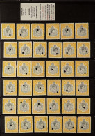 1938-51 12s.6d Large Key Types, Over 160 Used Examples With Punch Holes, 30+ Have 'QUEEN OF BERMUDA' Cancels. Minimum SG - Bermuda