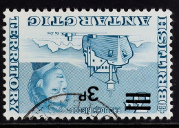 1971 3p On 3d Blue Surcharge WATERMARK INVERTED, SG 29w, Used. - Other & Unclassified